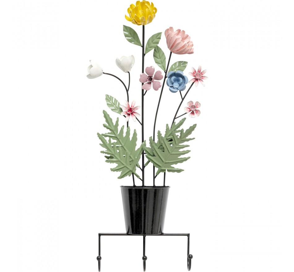 Portemanteau mural pot de fleurs 52cm Kare Design