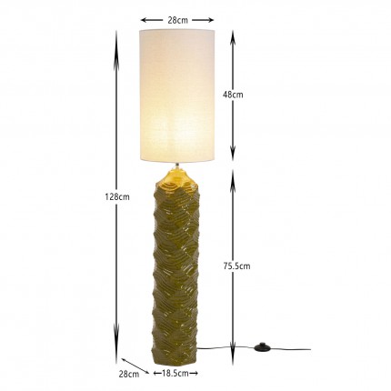 Lampadaire Luma vert 128cm Kare Design