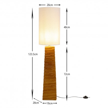 Lampadaire Siena orange 124cm Kare Design
