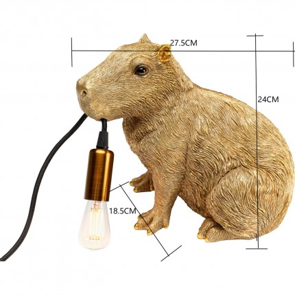 Tafellamp capybara goud Kare Design
