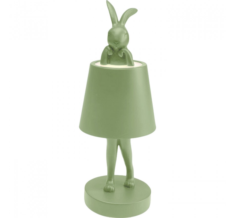 Lampe Animal lapin LED 29cm vert matcha Kare Design