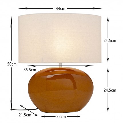 Tafellamp Beo oranje Kare Design