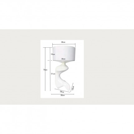 Taffellamp Erosia 68cm wit Kare Design