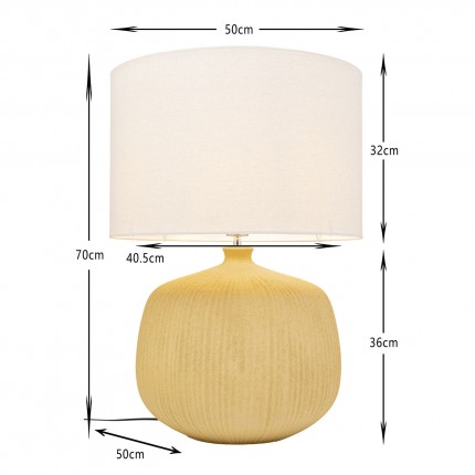 Table Lamp Luma yellow 70cm Kare Design