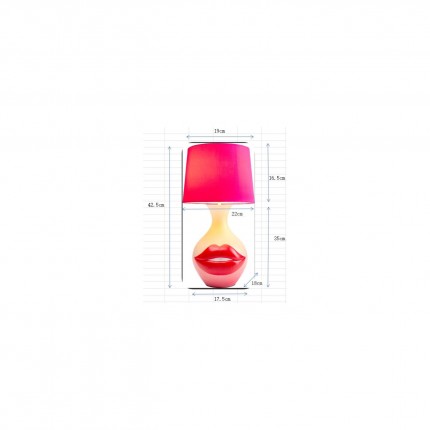 Lampe lèvres rouges 43cm Kare Design