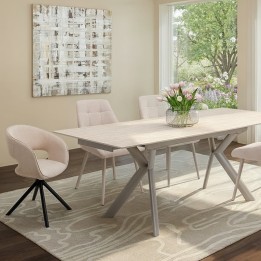 Swivel chair with armrests Gina black Kare Design