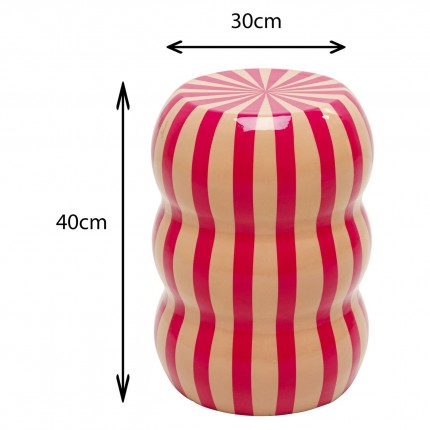 Table d'appoint Candy 30cm rose et beige Kare Design