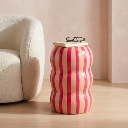 Bijzettafel Candy Ø30cm roze en beige Kare Design