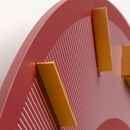 Wandclock Leonardo rood Kare Design