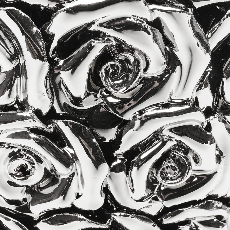 Vase roses en relief chromé - Kare Design