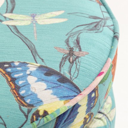 Kruk Flower Fever Ø39cm blauw Kare Design
