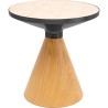 Bijzettafel Cono Travertino Ø50cm eik Kare Design