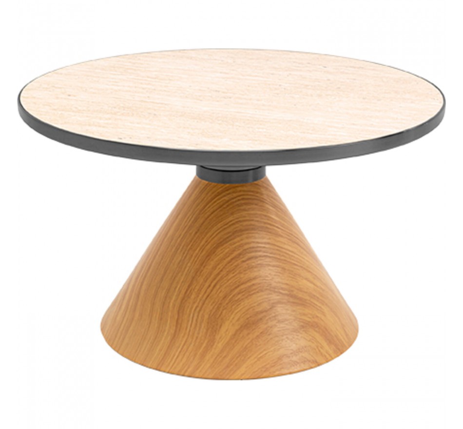 Salontafel Cono Travertino Ø70cm eik Kare Design