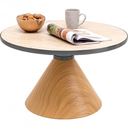 Coffee Table Cono Travertino Ø70cm oak Kare Design