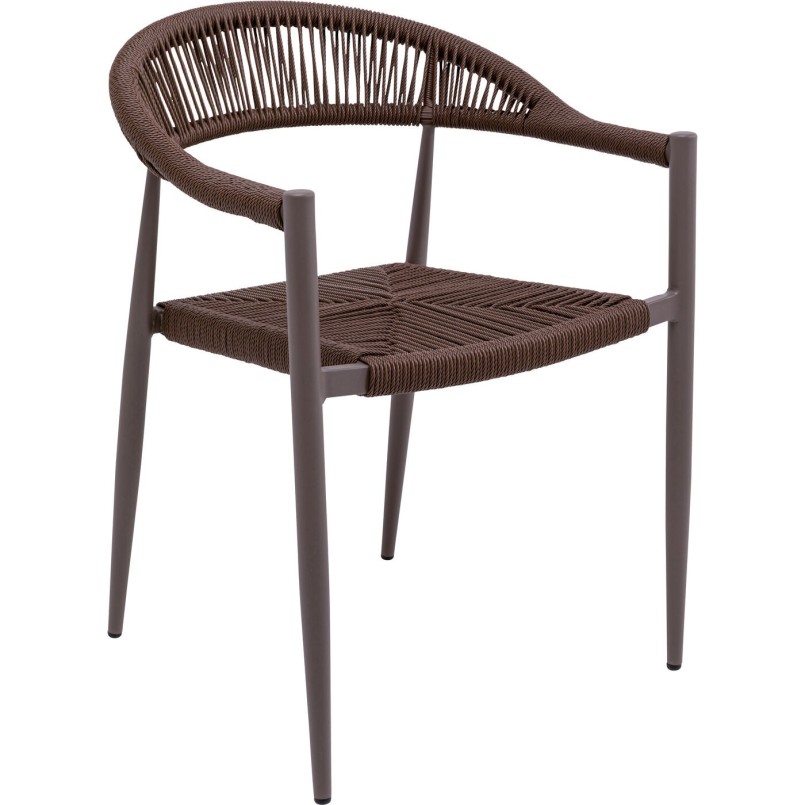 Brown Garden Chair with Armrests - Palma - Kare Design