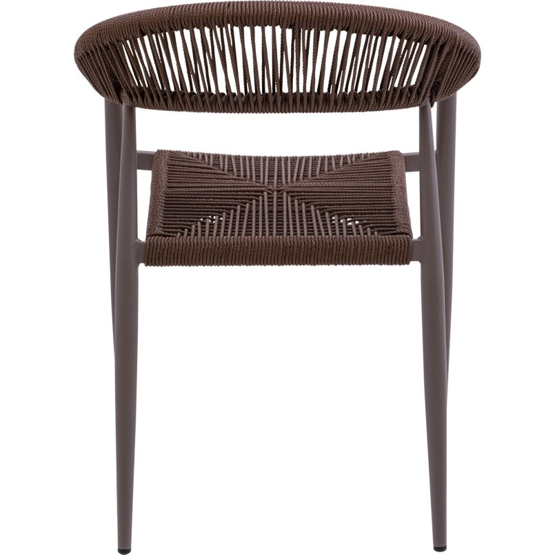 Chaise de jardin avec accoudoirs marron - Palma - Kare Design