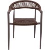 Chaise de jardin avec accoudoirs marron - Palma - Kare Design