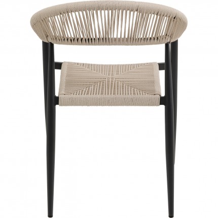 Chaise de jardin avec accoudoirs Palma crème Kare Design