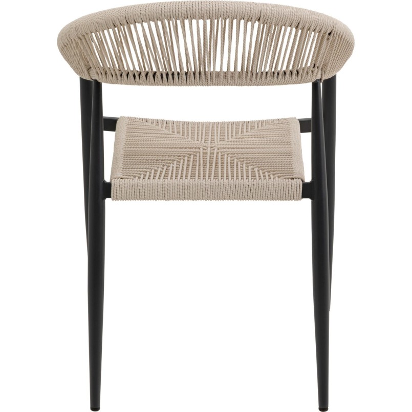 Tuinstoel met armleuningen Palma creme Kare Design
