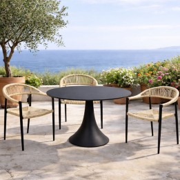 Tuinstoel met armleuningen Palma creme Kare Design