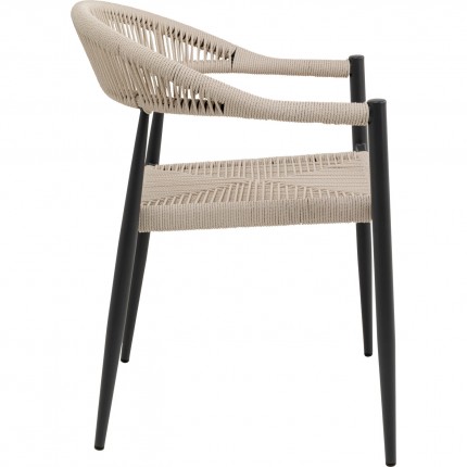 Chair with armrests Palma cream Kare Design