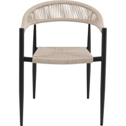 Chaise de jardin avec accoudoirs crème - Palma - Kare Design