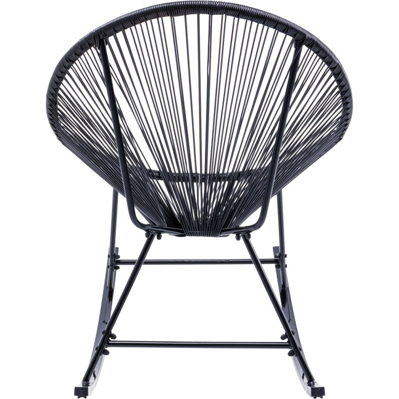 Fauteuil à bascule noir de jardin - Acapulco - Kare Design