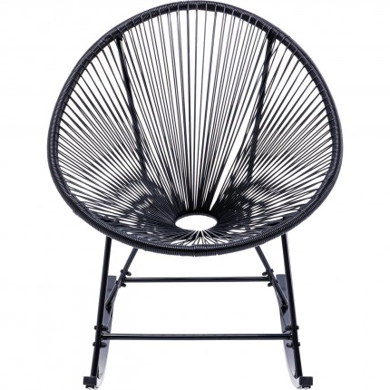 Rocking chair Acapulco black Kare Design