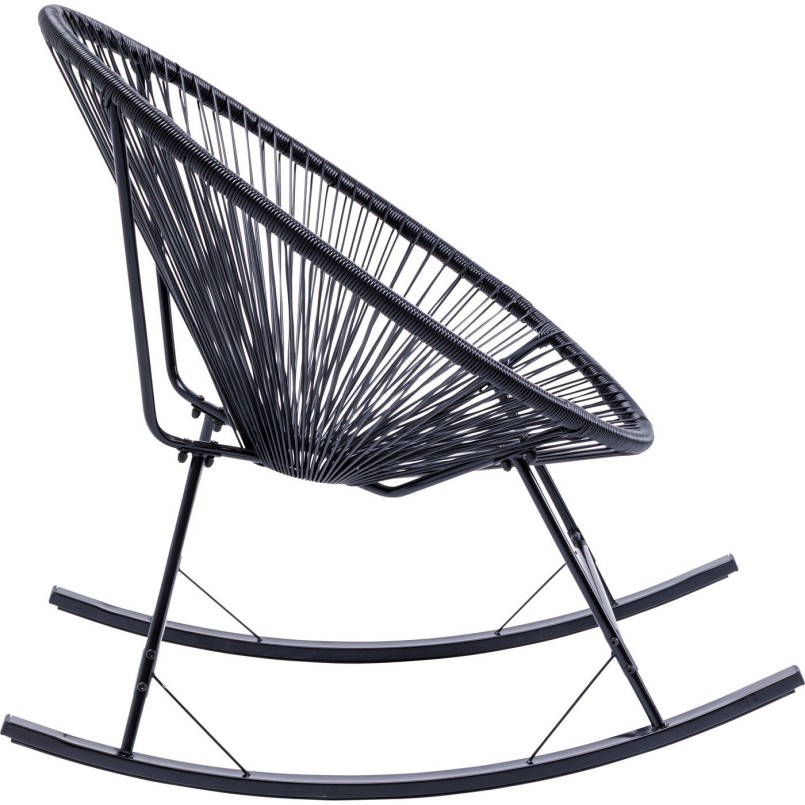 Fauteuil à bascule noir de jardin - Acapulco - Kare Design