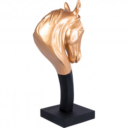 Déco tête de cheval XL 180cm dorée Kare Design
