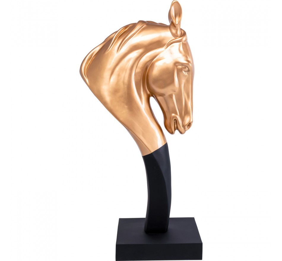Déco tête de cheval XL 180cm dorée Kare Design