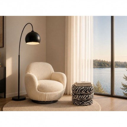 Tabouret pivotant Pepino 45x45cm tigre noir Kare Design