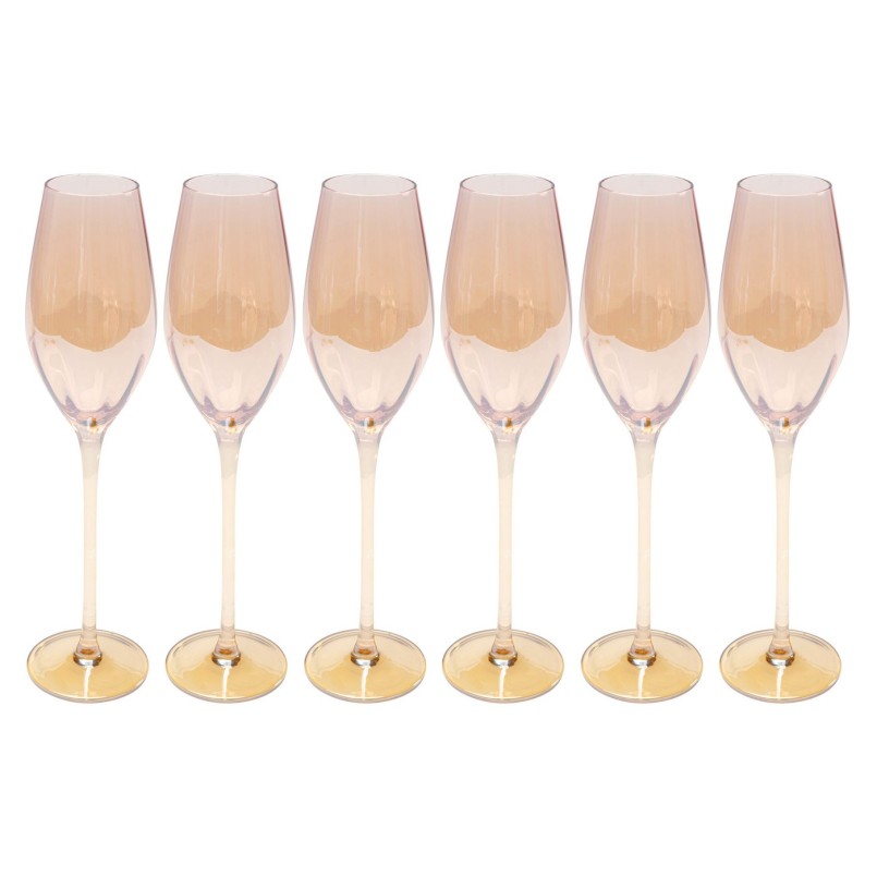 Champagneglazen Bina Mocca (6/set) Kare Design