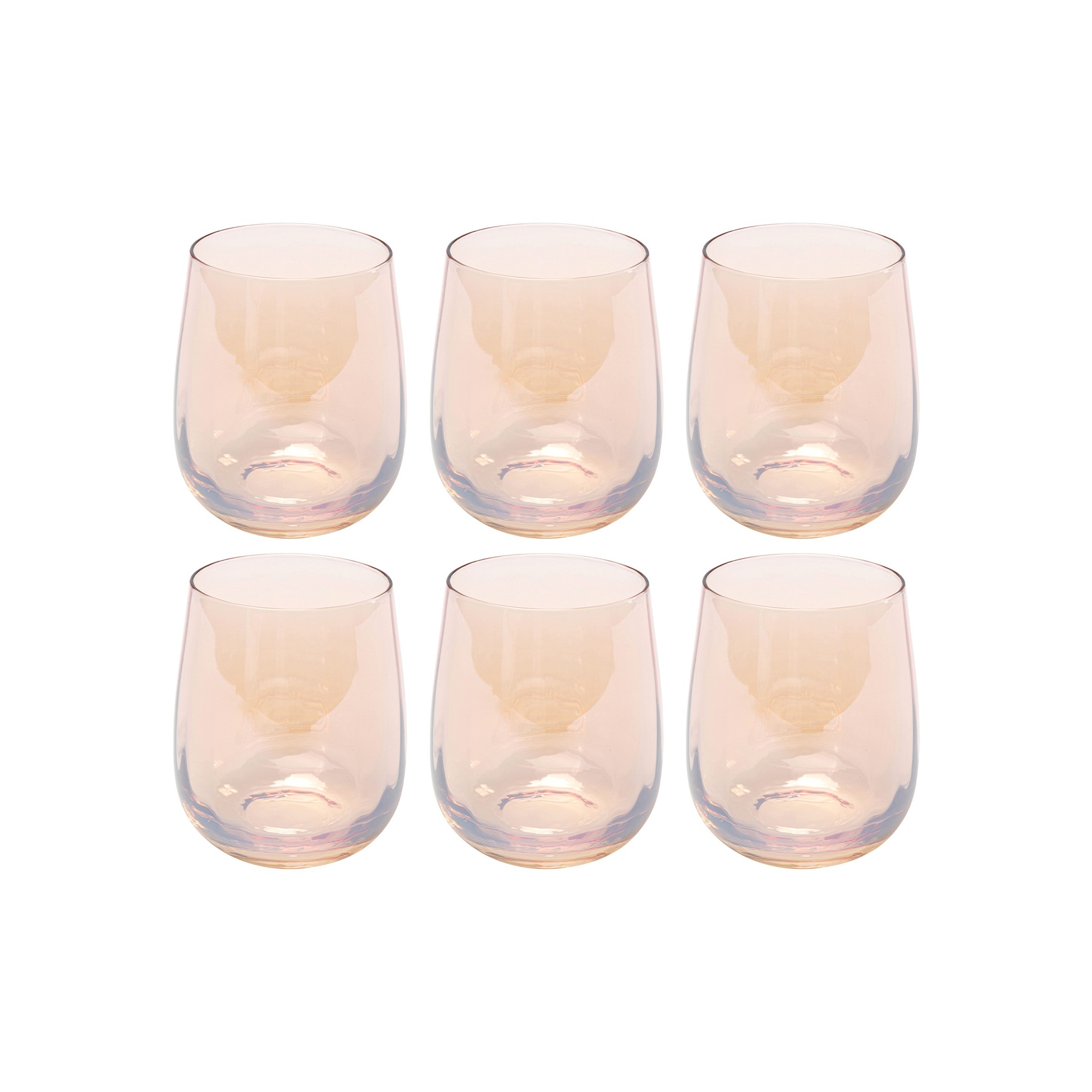 Waterglazen Bina Mocca (6/set) Kare Design
