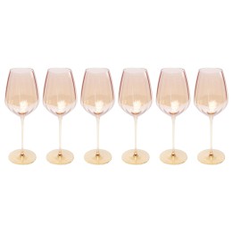 Set de 6 verres à vin blanc or rose Bina Mocca - Kare Design