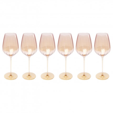 Verres à vin blanc Bina Mocca set de 6 Kare Design