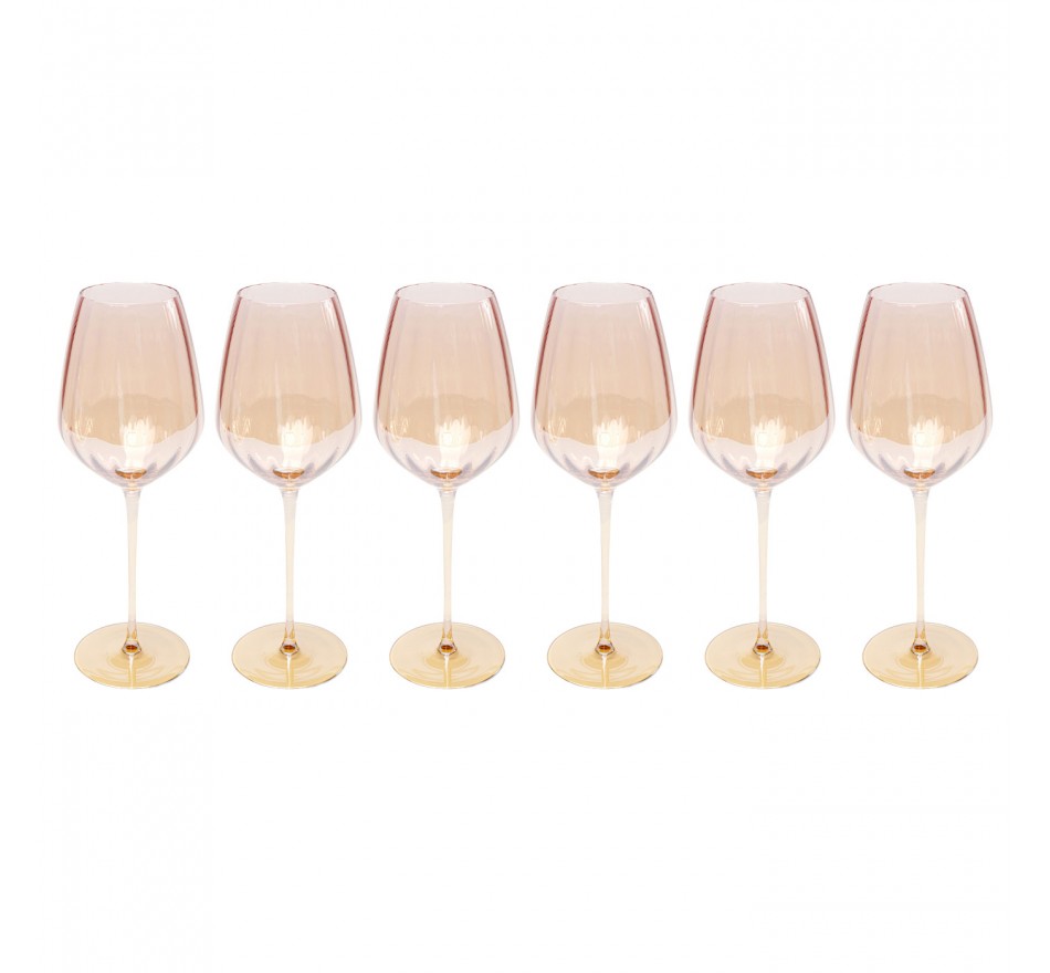 Wijnglazen Wit Bina Mocca (6/set) Kare Design