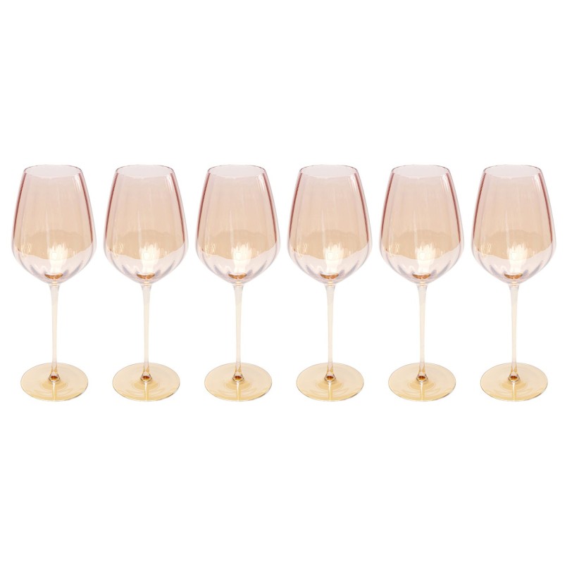 Wijnglazen Wit Bina Mocca (6/set) Kare Design