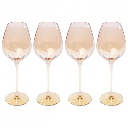 Red Wine Glass Bina Mocca (4/set) Kare Design