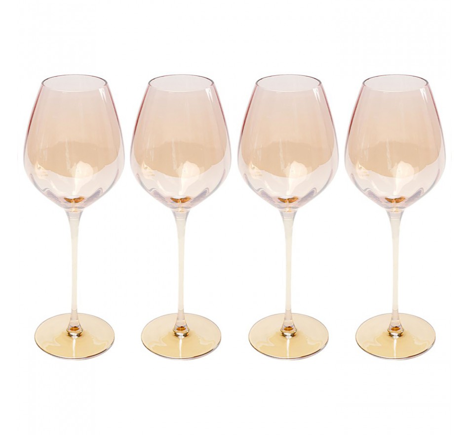 Wijnglazen rode Bina Mocca (4/set) Kare Design