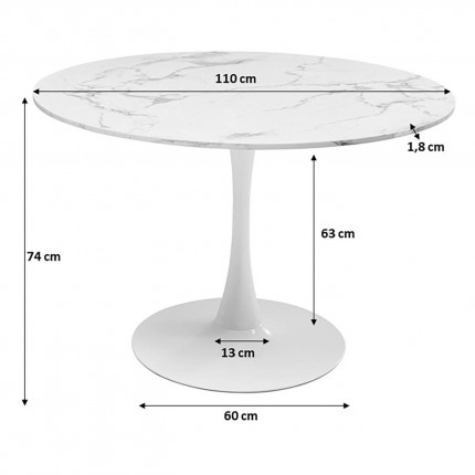 Table Veneto Ø110cm black Kare Design