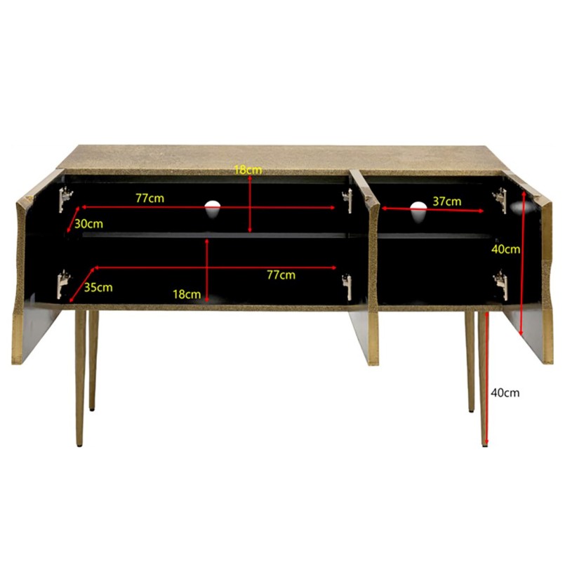 Buffet en acier doré - Fiume - Kare Design
