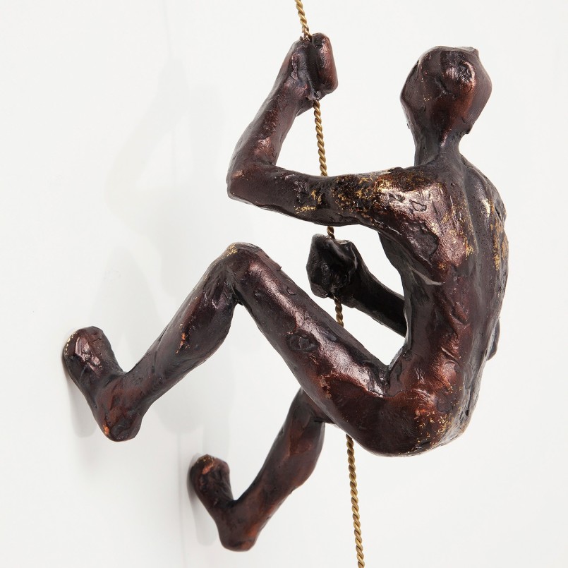 Décoration murale en forme d'alpiniste : statuette de grimpeur / escaladeur