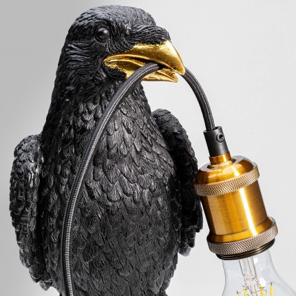 Table Lamp sitting crow black Kare Design