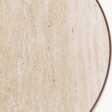 Bijzettafel Cono Travertino Ø50cm walnoot Kare Design