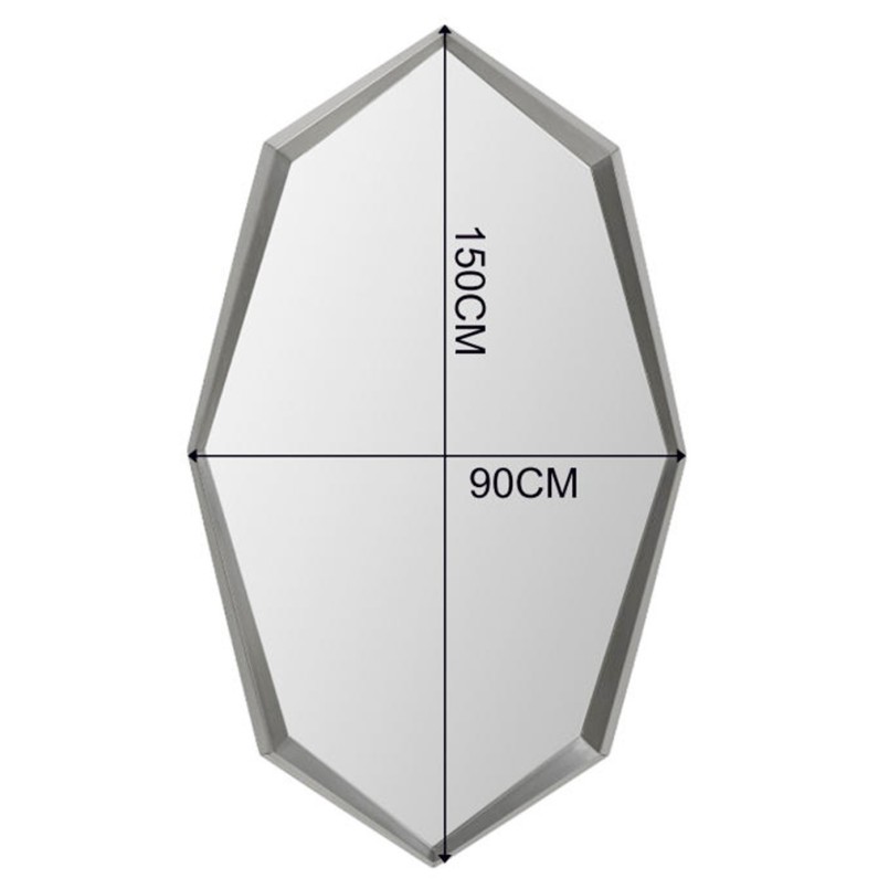 Wall Mirror Bea 150x90cm grey Kare Design