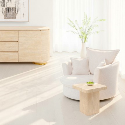 Table d'appoint Travertino 50x50cm Kare Design