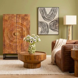 Gesneden houten kledingkast - Madeira - Kare Design