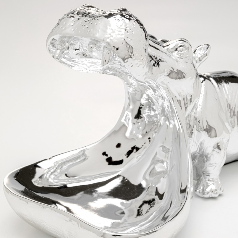 Bowl hippopotamus silver Kare Design