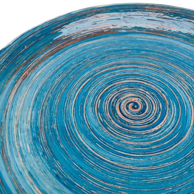 Assiette en céramique bleue -Swirl- Kare Design